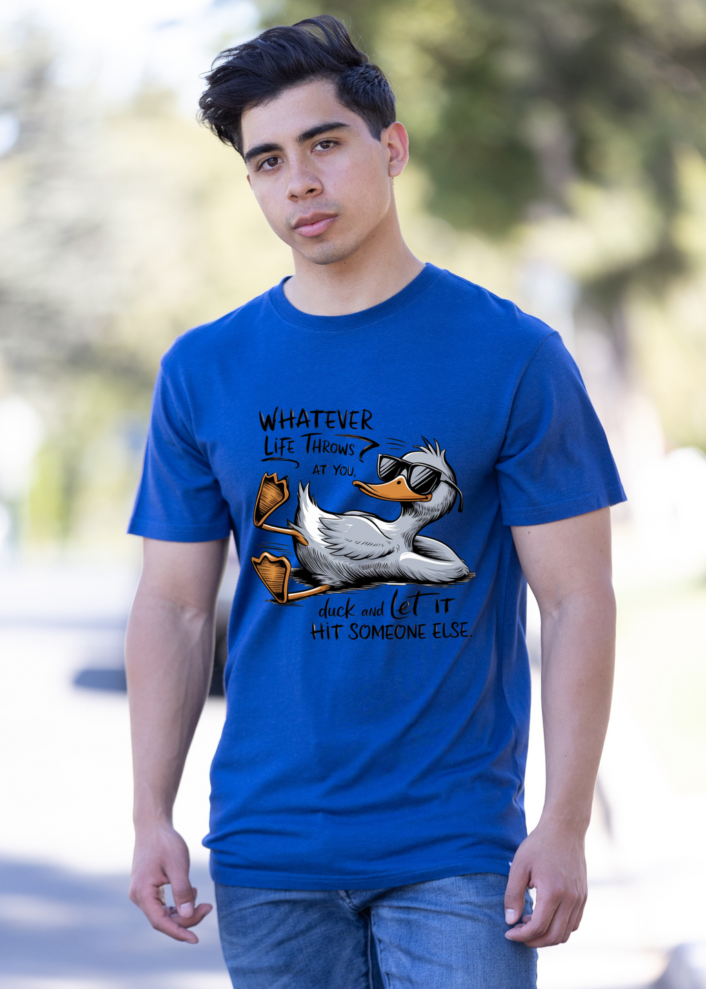 Funny Graphic T-Shirt – Unisex, Bamboo Cotton, Whatever Life Throws