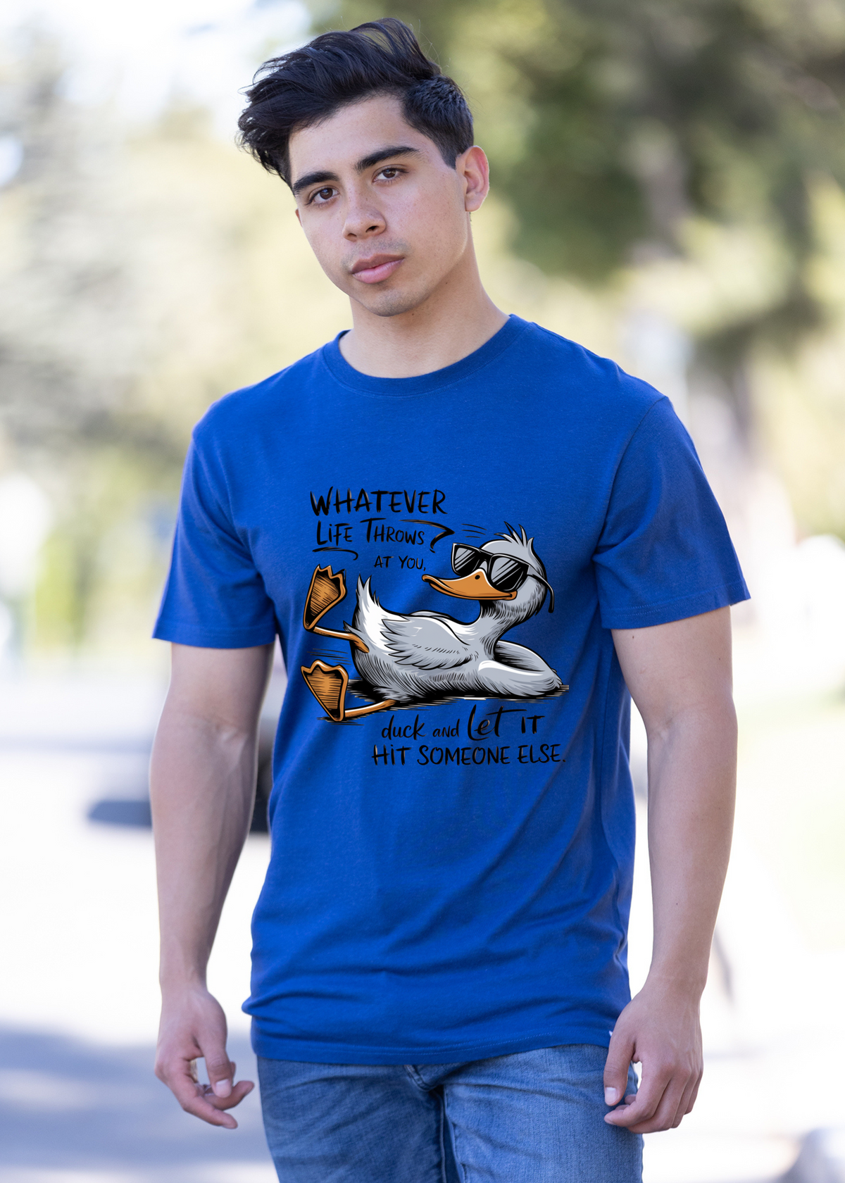 Funny Graphic T-Shirt – Unisex, Bamboo Cotton, Whatever Life Throws