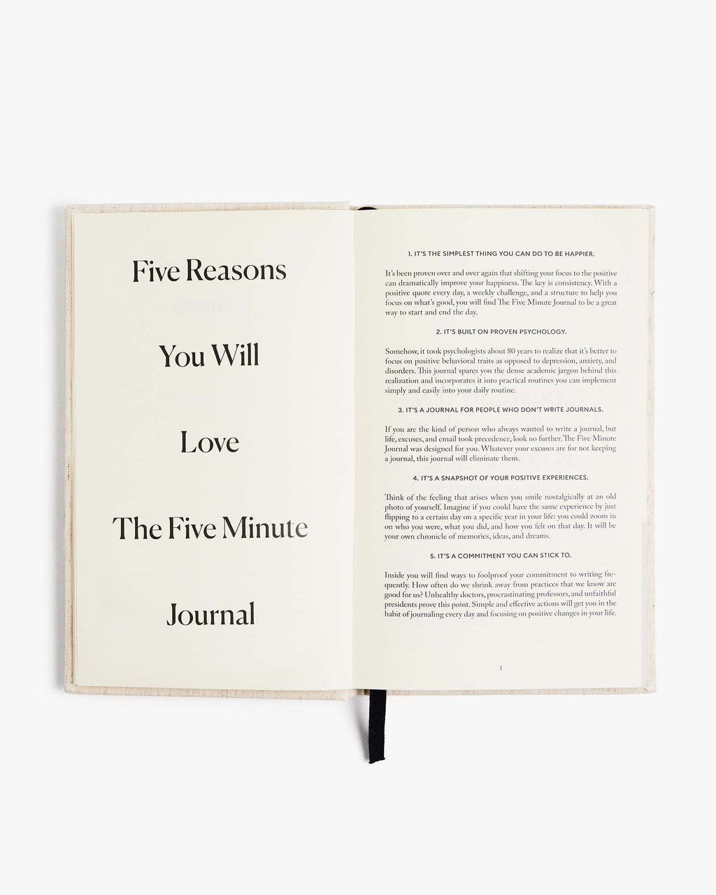 Gratitude Journal – Five Minute Daily Planner, Original Linen Cover