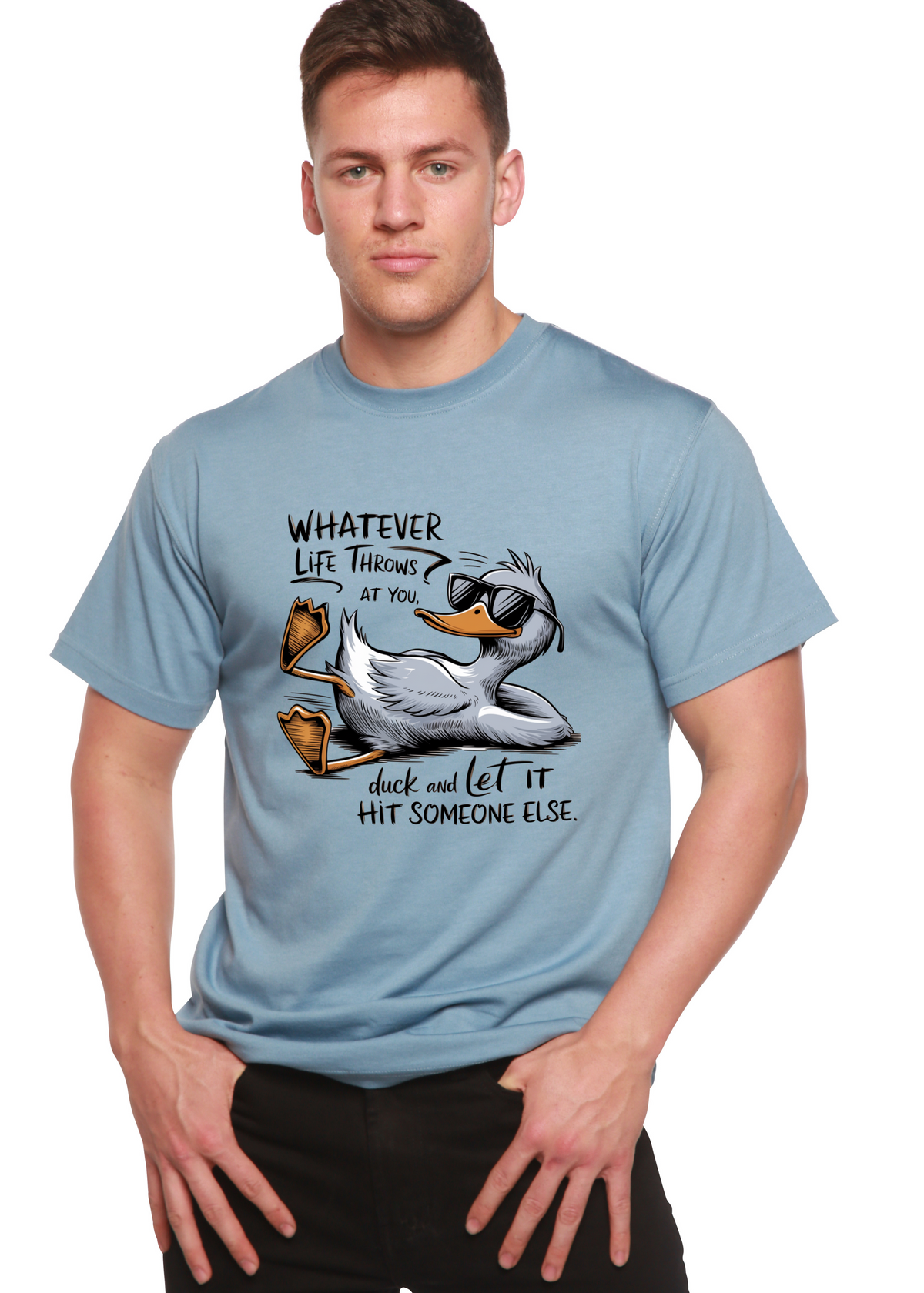 Funny Graphic T-Shirt – Unisex, Bamboo Cotton, Whatever Life Throws