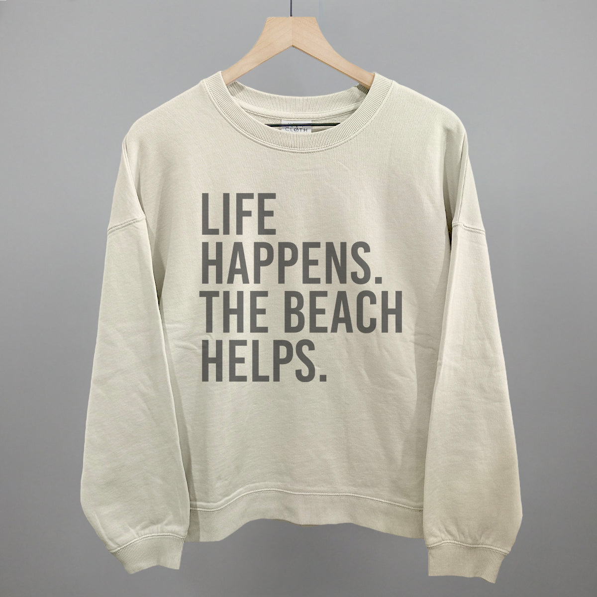 Beach Graphic Tee & Sweatshirt – Unisex, Life Happens The Beach Helps