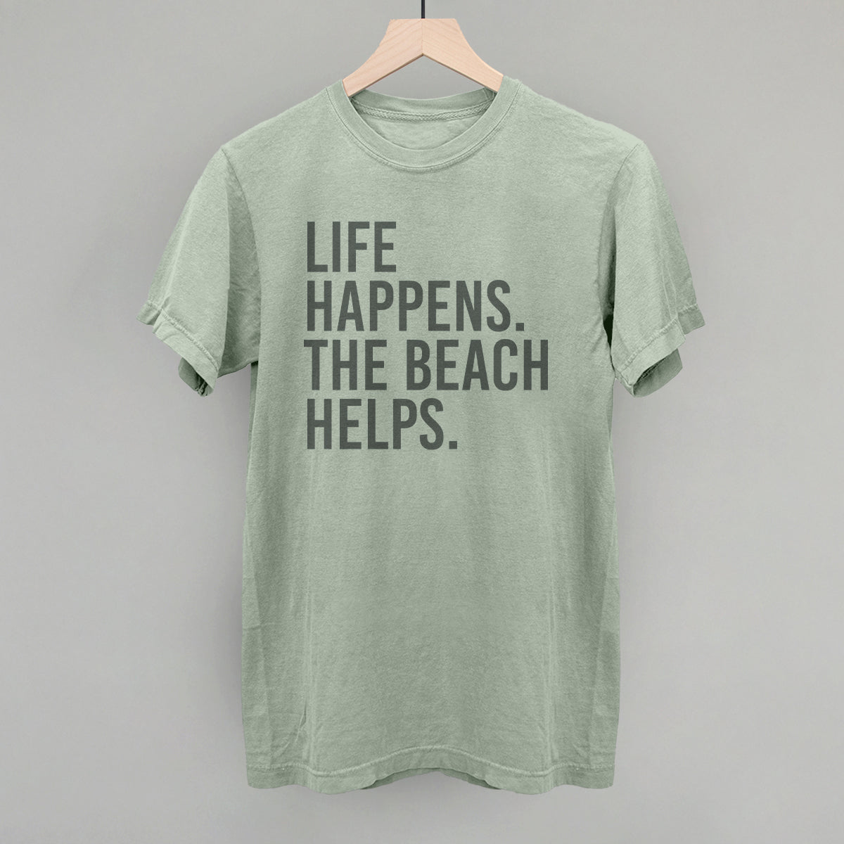 Beach Graphic Tee & Sweatshirt – Unisex, Life Happens The Beach Helps