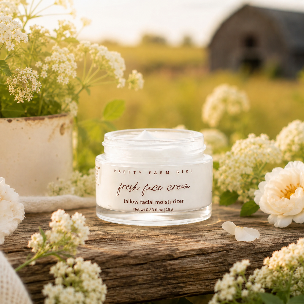 Anti-Aging Face Cream – Tallow Moisturizer, 0.78 oz Glass Jar