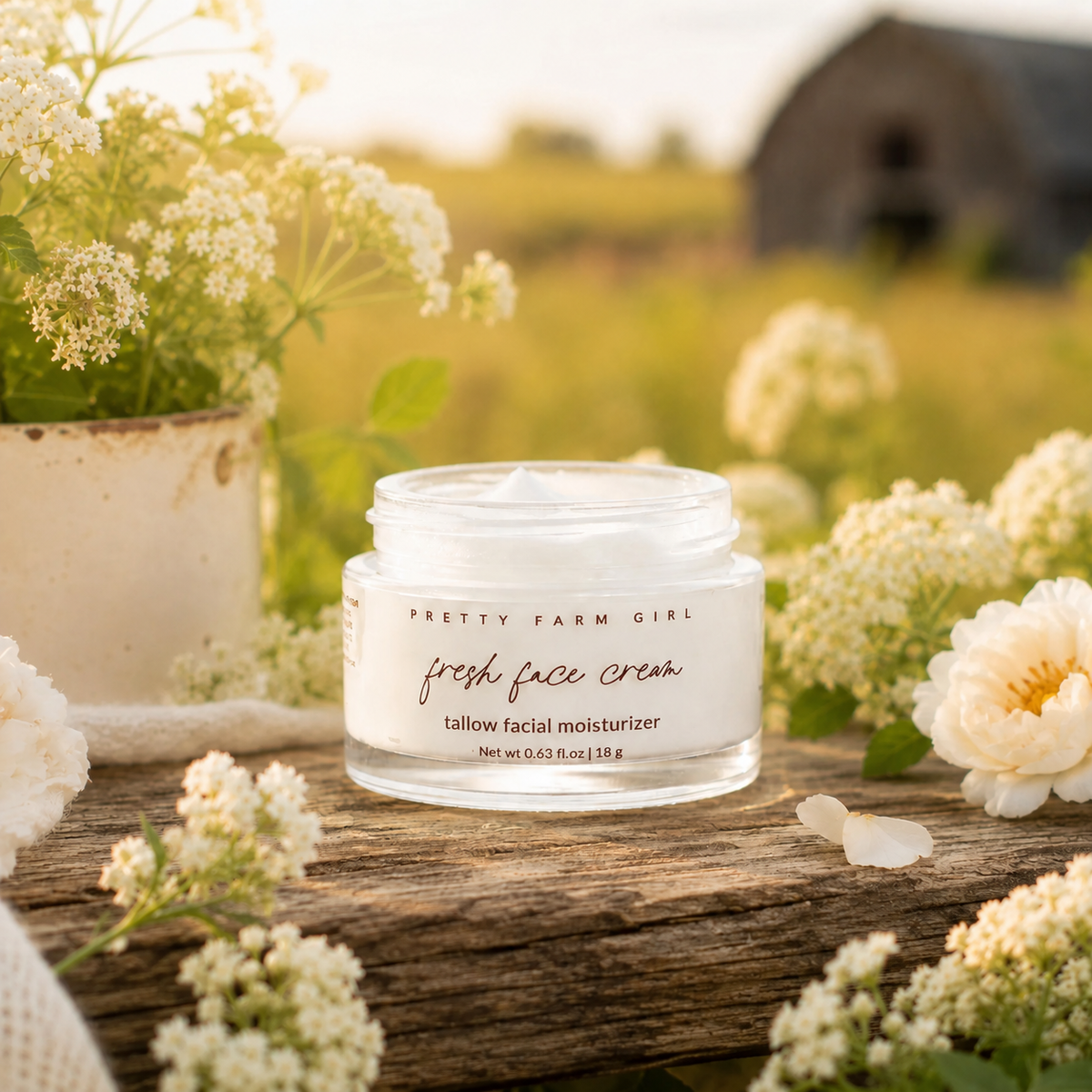 Anti-Aging Face Cream – Tallow Moisturizer, 0.78 oz Glass Jar