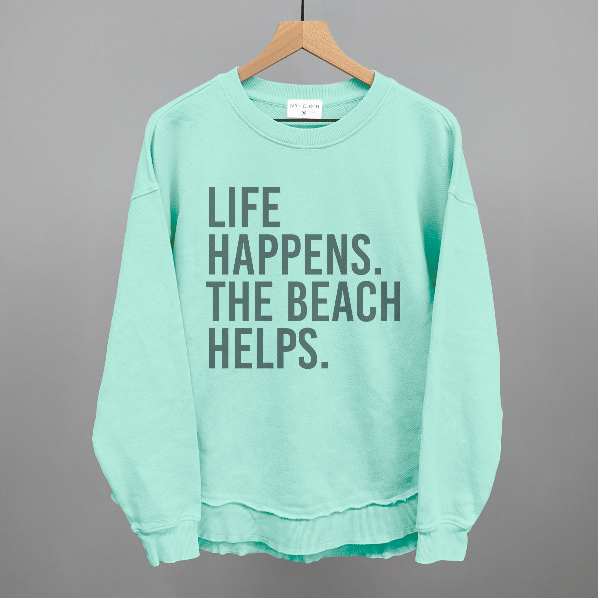 Beach Graphic Tee & Sweatshirt – Unisex, Life Happens The Beach Helps