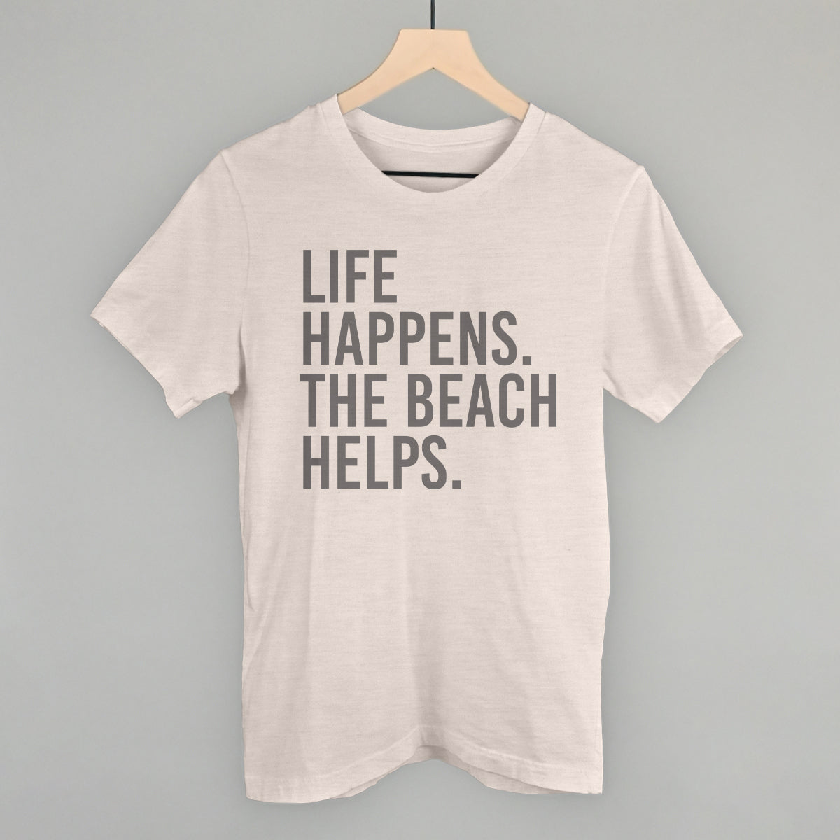 Beach Graphic Tee & Sweatshirt – Unisex, Life Happens The Beach Helps