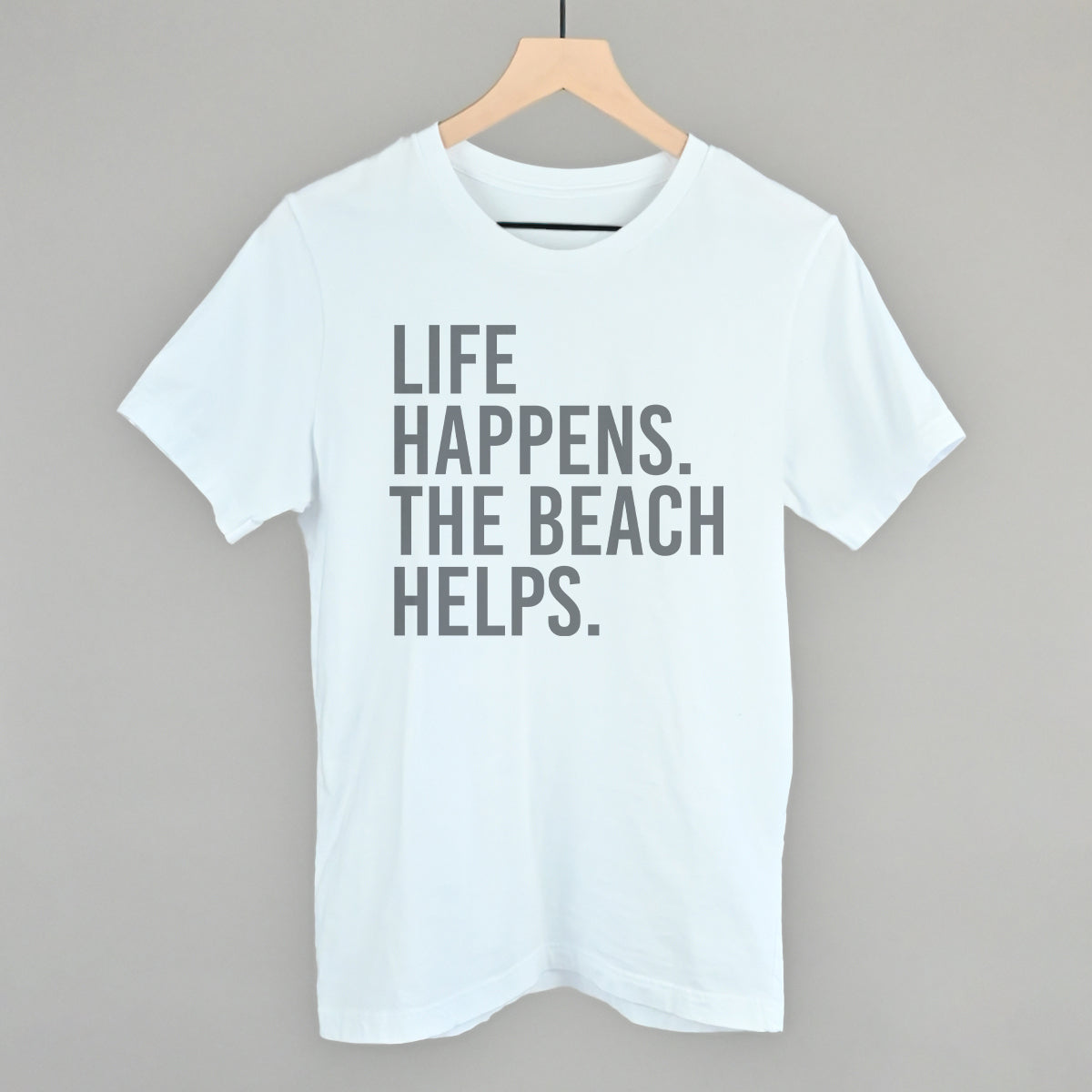 Beach Graphic Tee & Sweatshirt – Unisex, Life Happens The Beach Helps