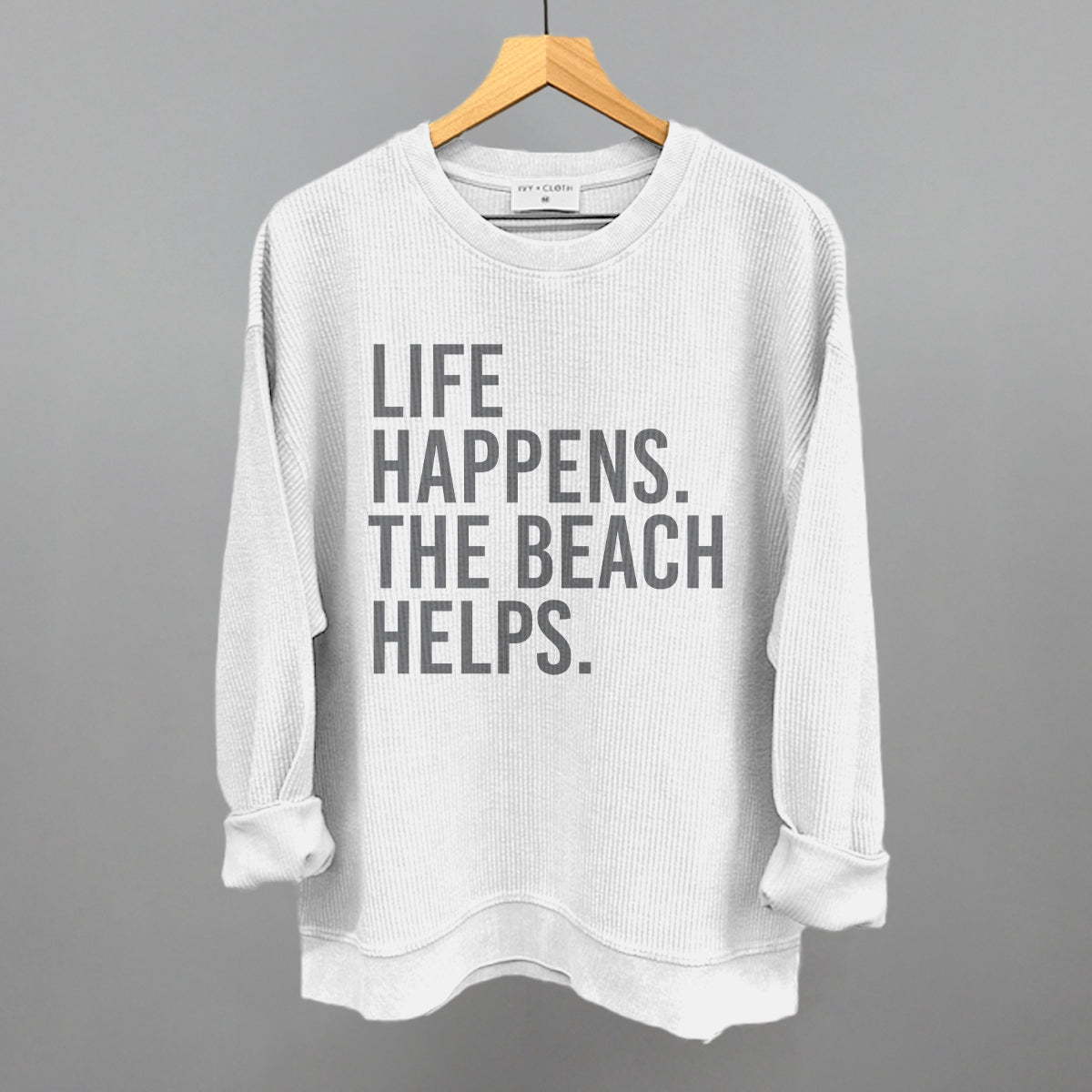 Beach Graphic Tee & Sweatshirt – Unisex, Life Happens The Beach Helps
