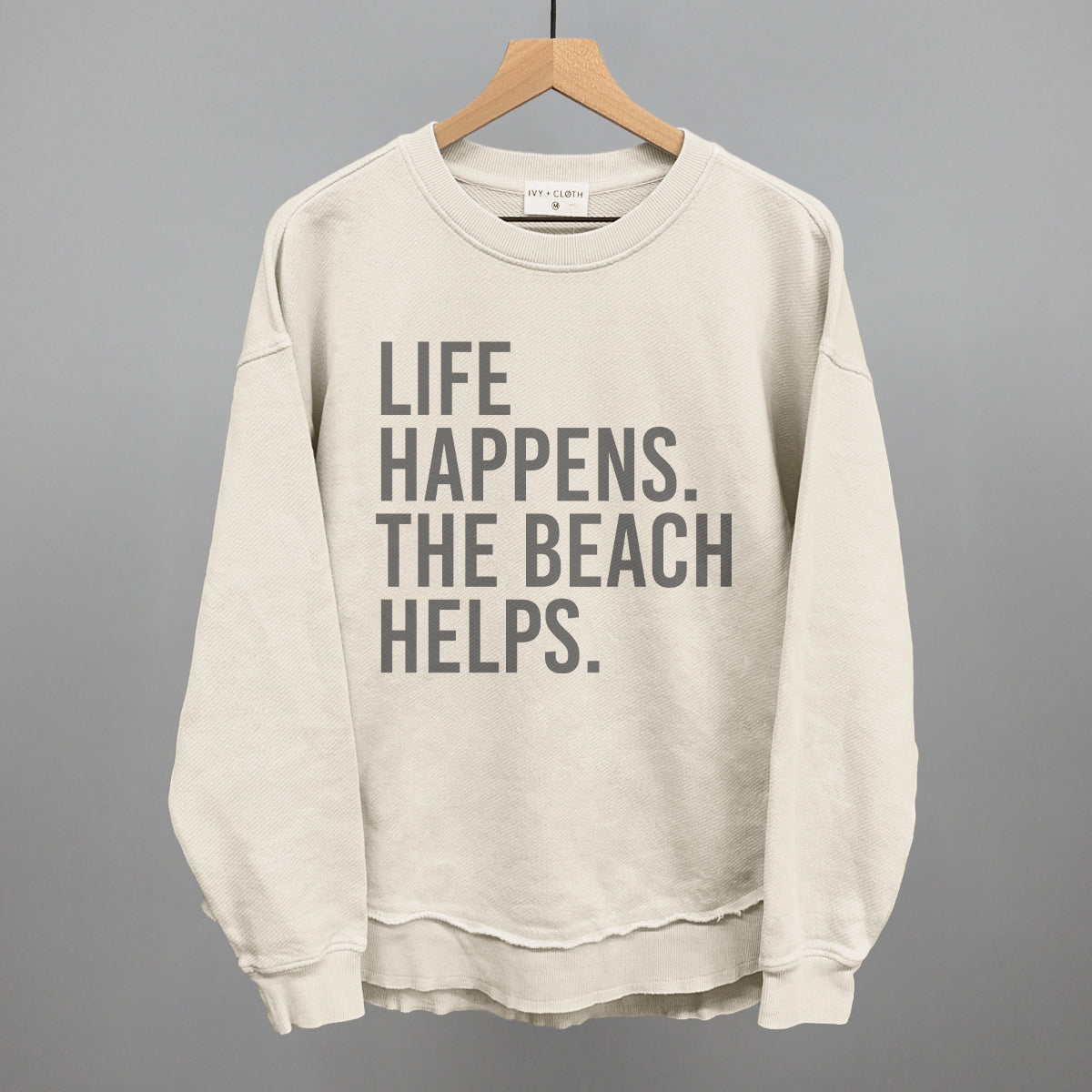 Beach Graphic Tee & Sweatshirt – Unisex, Life Happens The Beach Helps