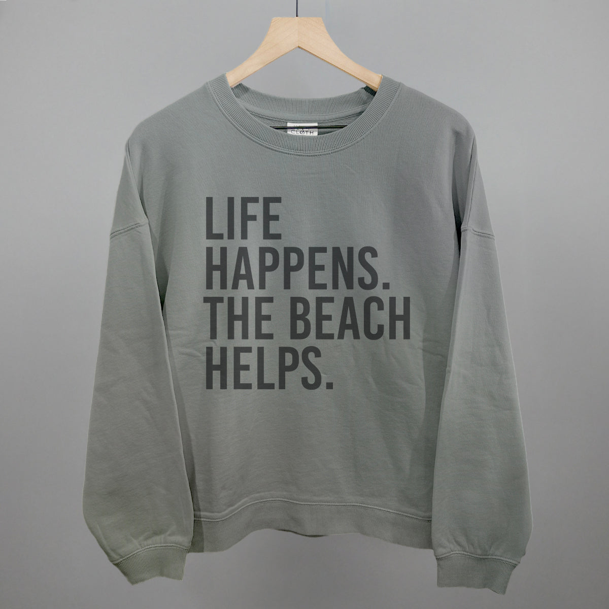 Beach Graphic Tee & Sweatshirt – Unisex, Life Happens The Beach Helps