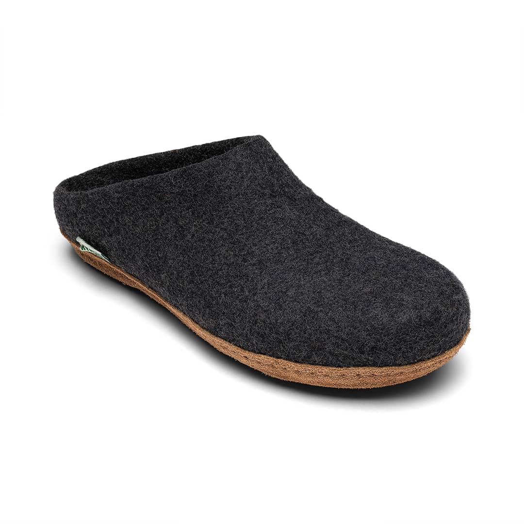 Women's Wool Slippers – Molded Sole, Low Back, Natural