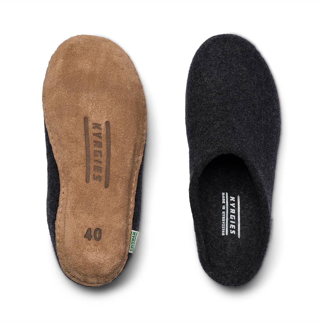 Women's Wool Slippers – Molded Sole, Low Back, Natural